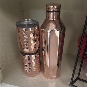 Rose Gold Bottle and Tumbler Set